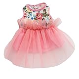material: Mezcla de algodon Ropa para perros,Vovotrade Vestido pequeño del tutú de la princesa del gato del perro (XS, Rosa)