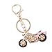 Produktbild Mode Motorrad Rhinestonekristallart Schlüsselring Schlüsselanhänger Kreative - Rosa, XL