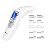 Ketone Meter, Portable Digital Ketone Breath Analyzer, KetogenicTester with 10pcs Mouthpieces(White)