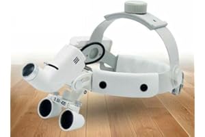 ORILAO Lente d'ingrandimento binoculare con faro e fascia a LED da 5 W, 3,5 x 420 mm