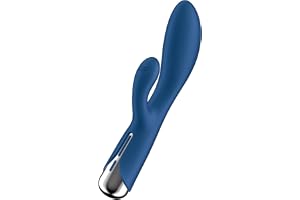 Satisfyer Spinning Rabbit 1 kanin-vibrator | Färg:blå | Rotation för G-punkt och klitoris | 12 vibrations- och 5 rotationsprogram | Sexleksaker för kvinnor