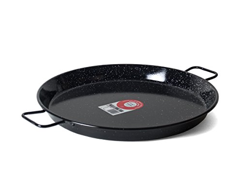 Paella Pfanne Stahl emailliert 42cm Durchmesser, Original aus Spanien!