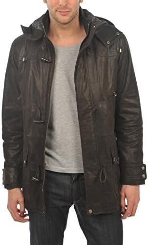 Veste duffle coat Cuir Arturo Tibo marron