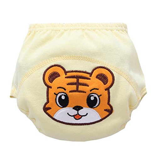 hibote Pack of 2 Baby Cartoon Patern Nappy Cloth Diapers Training Pant Tiger/100