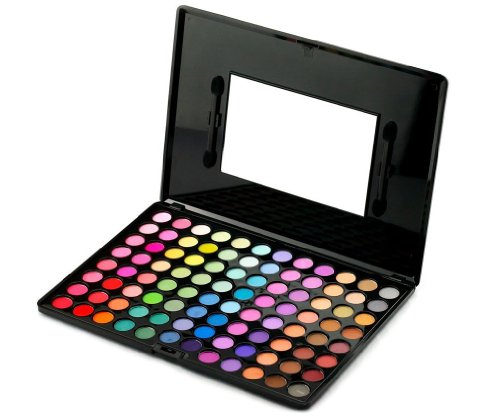douself Ultra Shimmer 96 Color Eyeshadow Palette Eye Shadow Professional Makeup Kit Set Make Up+2 dual sponge applicator+ One mirror