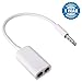 Captcha 3.5Mm Stereo Audio Male To 2 X 3.5Mm Female Earphone Splitter Cable Adapter For Apple Ipod Iphone Ipad,White Suitable with all Android or Iphone Devices (1 Year Warranty, Color May Vary) RS.199.00