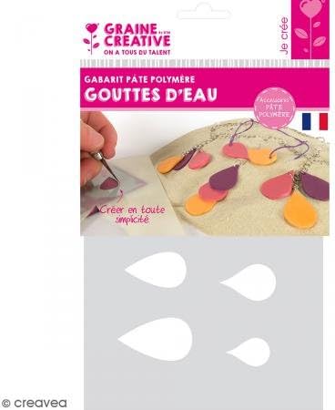 A5 Polymer Clay Template – Teardrop – Creative Seeds