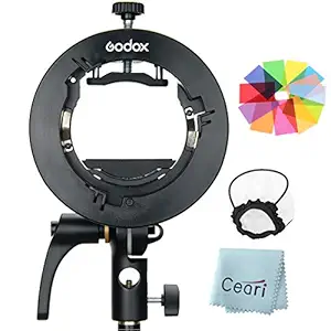 Godox S2 Bowen Mount S-Type Flash Holder Bracket for Godox V1 V860II AD200 AD200Pro AD400Pro Speedlite Strobe Flash