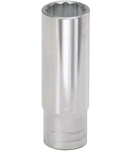 Douille longue 16 mm, acier au chrome vanadium, satinée, 6 pans,carré 1