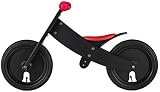 BIKESTAR® Mitwachsendes Kinderlaufrad für sichere und sorgenfreie Spielfreude ab 2 Jahren ★ 12er Natur Holz Edition ★ Teuflisch Schwarz - 2