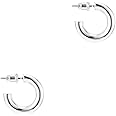 PAVOI 14K Gold Colored Lightweight Chunky Open Hoops | Gold Hoop Earrings for Women