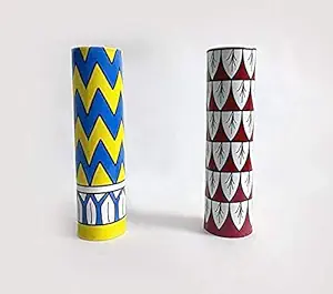 Pepper Agro Metal Magantic Pot | Zig-ZAG Classic Meena Design Magnet Flower Pot | Fixed on Any Iron Surface- Freeze, Window Etc | Set of 2