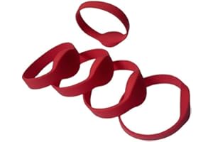 YARONGTECH RFID 1K Bracelet RFID 13,56 MHz Iso14443a silicone Taille adulte rouge (lot de 5)