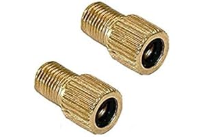 LIGHTER PRICE Adaptador de aluminio de válvula Presta a Schrader para bicicleta, incluye junta tórica, color rojo, 2 unidades