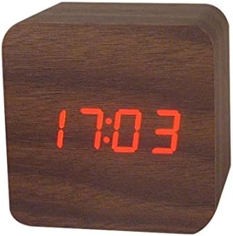 Sixcup Alarm Clock, LED Clock Slim Digital Alarm Clock Large Display Travel Alarm Clock with Calendar, Temperature Display, Snooze Function, Smart Back-light Battery Operated For Home Office Travel