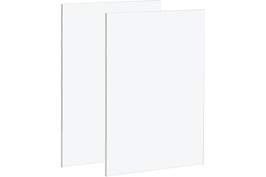 2 Pack A4 Clear Acrylic Sheets - 210mmx297mm, 3mm Thick Clear Plexiglass Plastic Acrylic Sheet, Transparent Plastic Sheet Plexiglass Panels for Decoration, Display, Picture Frame, Painting