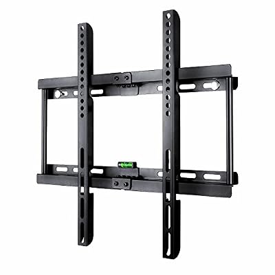 Paladinz Support TV Mural ultra-mince type fixe pour 99% marques de téléviseur de 23"- 55" pouces, vesa max 400x400 mm, support fixation murale en acier charge max 95 kg ultra-robuste convient presque tous les écran LCD LED Plasma incurvé TV meuble