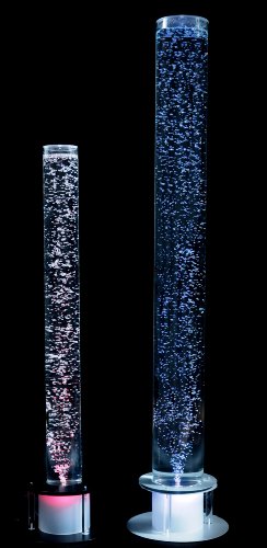 Wassersäule / Sprudelsäule ø 100 mm, H = 1080 mm, Fuß silber, automat. Farbwechsel RGB