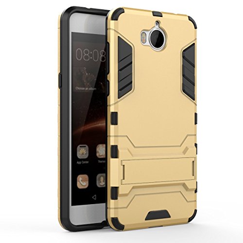 Huawei Y6 2017 Funda  SMTR Ultra Silm H  brida Rugged Armor Case Choque Absorci  n Protecci  n Dual Layer Bumper Carcasa con pata de Cabra para Huawei Y6 2017  dorado Huawei Y6 2017 Funda  SMTR Ultra Silm H  brida Rugged Armor Case Choque Absorci  n Protecci  n Dual Layer Bumper Carcasa con pata de Cabra para Huawei Y6 2017  dorado