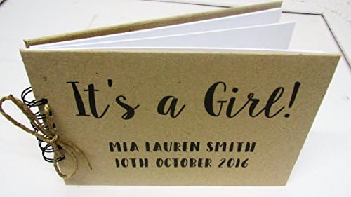 PERSONALISED NEW BABY GIRL PRESENT, SCRAPBOOK, MEMORY BOOK, ALBUM, KEEPSAKE