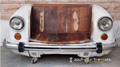 GELUSA N Sofá Retro Vintage Frontal de Coche con Faros.