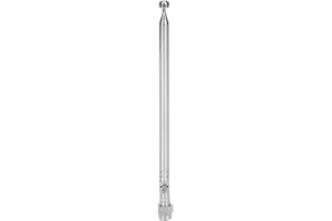 WALFRONT Antena Telescópica SMA Macho Radio Aérea 40MHz-6G Antena Telescópica SMA Conector Macho Aleación de Plata para Radio Comunicación LimeSDR