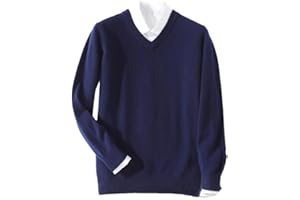 SUVOIIER Men Cashmere Sweater Men Pullover Autumn Winter Warm Classic V-Neck Sweaters Male Jumper Jersey Men's Sweater