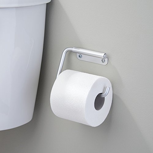 mDesign Toilettenpapierhalter wandmontiert – Klorollenhalter fürs Badezimmer – Papierrollenhalter zum an die Wand hängen - 2