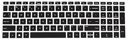 Saco Silicone Skin Keyboard Cover Compatible for HP Pavilion Power 15-CB062TX 15.6" Laptop -Black