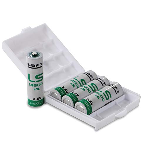 More Power LS14500-4 batterie AA al litio al cloruro di tionilcloruro, 3,6 V, in scatola a batteria, colore: Bianco