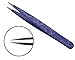 Professional Eyebrow Tweezers, Pointed Tip, Purple Hearts