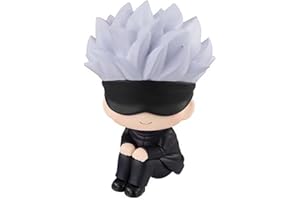XESAGSNV Handheld Jujutsu Kaisen Q Version Ltadori Yuji, Satoru Gojo Anime Peripheral Twisted Egg Car Doll Decoration (Q version Satoru Gojo)