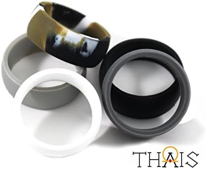 Silicone Wedding Ring For Men By Thais 5 Pack Size 10