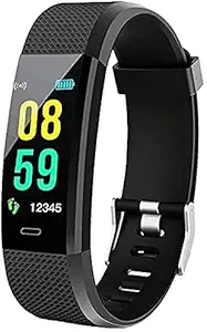 VILLARRICA Smart Band Intelligence Bluetooth Wrist Smart Watch Band with Activity Tracker, Bracelet Watch, Smart Fitness Band with Heart Rate Sensor Compatible All Androids iOS Phone (Black)