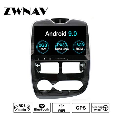 ZWNAV, navigatore satellitare Android 9.0 da 10,1" per Renault Clio 2013-2018, Europa 49, Lettore Dvd, SWC, WiFi, Bluetooth, Touch Screen IPS