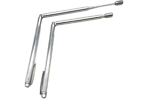 CARPANGO 2 Stück/Set Wünschelruten, einziehbar, 99,9 % Kupfer, Detektorstab, perfekt zum Tauchen, Wasserschatz, verstellbare Hexenbeobachtung (Silber)