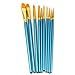 Internet 10Pcs Artists Paint Brush Set Acrylic Watercolor Round Pointed Tips