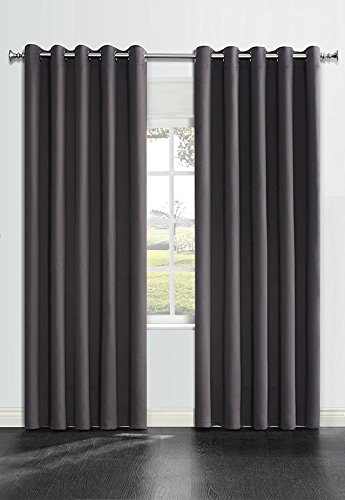 OnlyYou Blackout Curtain 2 Piece 168 x 137 cm - Dark Grey