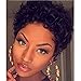 Produktbild JF-O Afrika Schwarze Kurze lockige Haare Negro Dame Perücke Halloween Cosplay Anime hohe Temperatur Seide Perücke 27cm * 140g