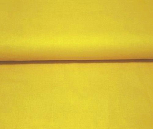 Erstklassiger Baumwollstoff, Uni, Kleider-, Dekostoff, 100% Baumwolle, Meterware, Breite 160cm – gelb