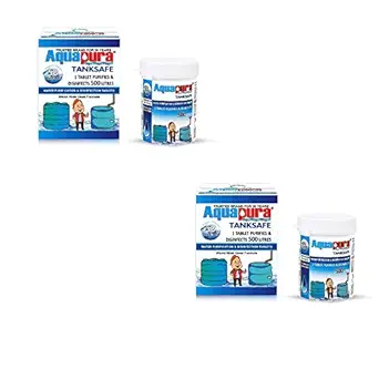 Aquapura Water Purifier Tablets for 500 litres per Tablet, 50 Tablets Pack for 25000 litres Water Purification (Pack of 2)
