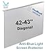 Price comparison product image 42-43 inch VizoBlueX Anti-Blue Light TV Screen Protector. Damage Protection Panel (38.0 x 22.4 inch) Filter Blocking UV & Blue Light from 380 to 495nm. Fits LCD, LED, 4K OLED & QLED HDTV Displays