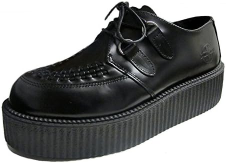 Nevermind Black Leather UMD Double Sole Creeper Shoes UK 9