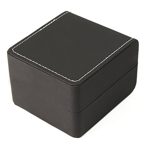 Preisvergleich Produktbild nbms schwarz Clamshell Uhr Armband SAMT Geschenk Box Halter Cushion