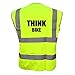 Price comparison product image THINK BIKE Hi Viz Vis Vest Cycle Bike Reflective Waistcoat Jacket Safety Road Safety Visibility YELLOW 3