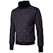 Produktbild LOLIANNI Männer Rollkragenpullover Sweater Langarm Rollkragen Herren Solide Verdickung Mantel Shirt Top Bluse Slim Fit Rollkragen Pullover Strickpullover Hoodie Longsleeve Shirt Sweatjacke