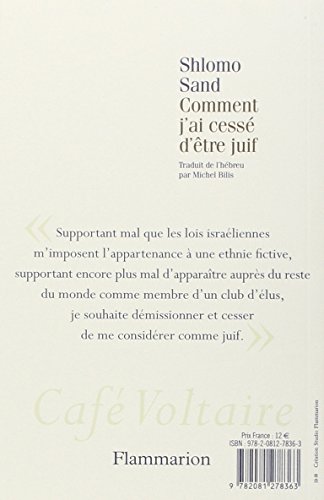Book's Cover of Comment j'ai cessé d'être juif : Un regard israélien