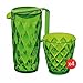 Price comparison product image Koziol 1.6 L Clear Olive Plastic Crystal Pitcher with 4 cups