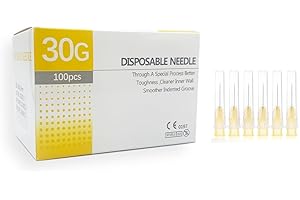 ReliaBrand 100 Pack (30G - 0.5inch/13mm) Stainless Steel Dispensing Equipment Accessories | Lab Supplies | Multiple Uses | Individually Sealed | UK Based Brand