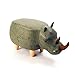 Produktbild Happy Home Tierhocker Cartoon Fußhocker Deko Hocker Kinderhocker für Kinderzimmer Wohnzimmer Schlafzimmer, Nashorn Fußbank, 68x35x36 cm